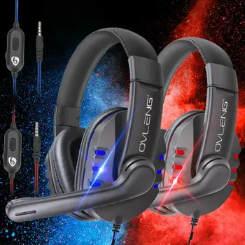 

Led Light Gaming Stereo Headphone For PS4/Nintendo Switch/Xbox One/Laptop/PC Adjustable Stereo Sound Wired Headset With Mic