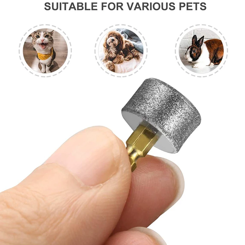 5pcs/3pcs Dogs Electric Nail Polisher Wheel Replacement Grinding Head Pet Nail Grinder Head Trimmer Clipper Pet Paws Grooming