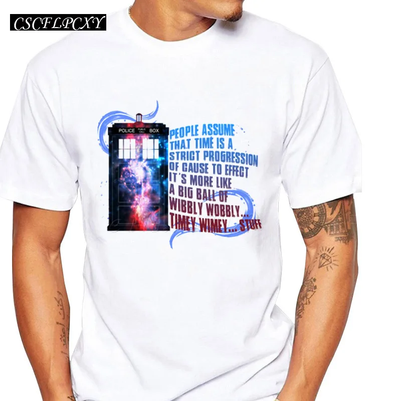 Новейшая Мужская футболка &quotДоктор Кто&quot galaxy police box с надписями мужские топы