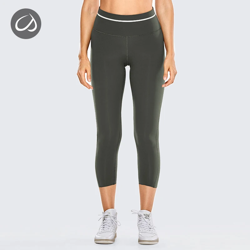 

CRZ YOGA Women's Luxury Workout Sports Running Leggings with Pocket-21.5 Inches