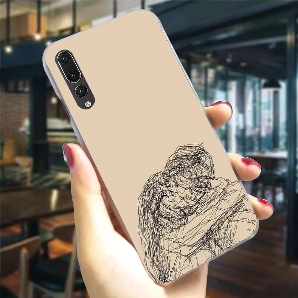 

Line Art Print Phone Cover for Huawei Nova 3i Case 6A 7A 8/9/10 Lite View 20 Pro 9X Pro Y6 Y7 Y9 Nova 3/4/5i