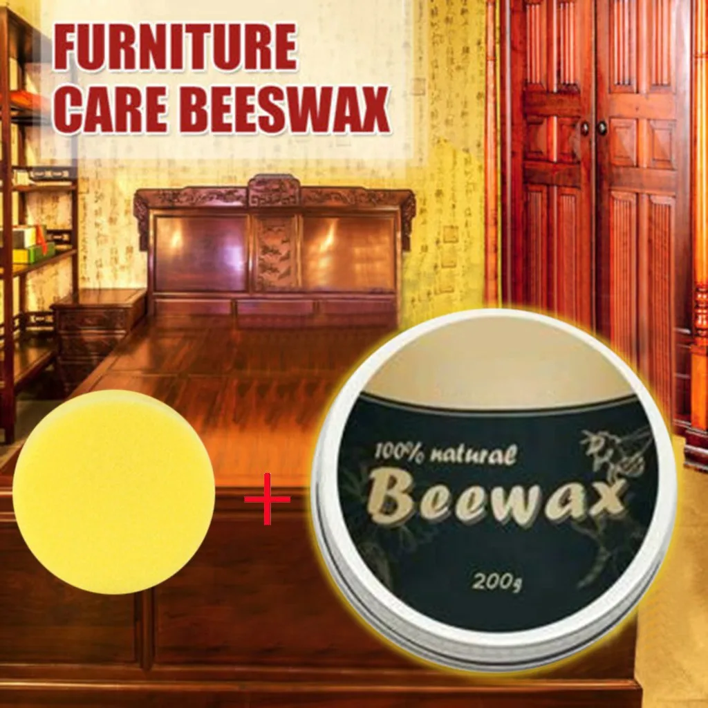 Деревянный приправа Beewax мебель пчелиный воск для ухода за 20/100g приятная натуральная мебель с пчелиным воском уход полированная Водонепроницаемый носимых воск Can& 16