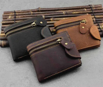 

Retro Zipper Card Bit More Men Casual Wallet Multi-functional Wallet