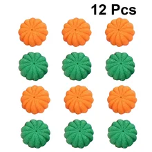 

12pcs Pumpkin Erasers Pencil Eraser Rewarding Gift Stationery Supplies (Random Color)