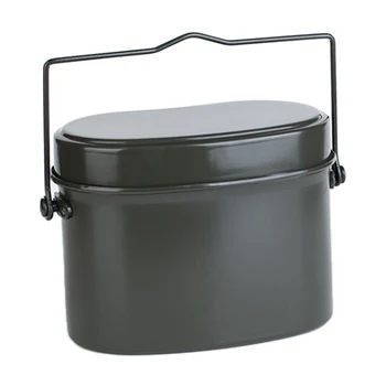 

Lightweight Outdoor Lunch Box Army Soldier Set Mess Kit Canteen Kettle Pot Food Cup Bowl