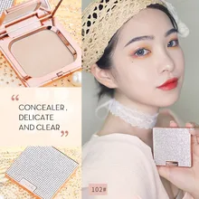 Ультратонкая компактная пудра, прессованный порошок, контроль масла, натуральный консилер, не ложный макияж, водонепроницаемая компактная пудра