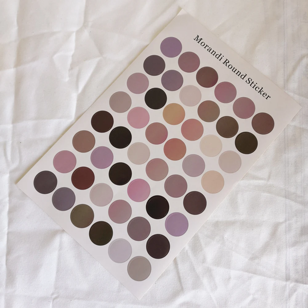 DIY наклейки Dot Morandi Earth color Moon альбом для скрапбукинга фотообои журнал проект создание счастливых открыток украшение уплотнительная этикетка - Цвет: Morandi