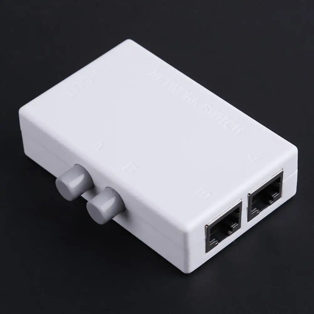 Новый мини сетевой Ethernet бокс RJ45 с 2 портами переключатель двумя ручной