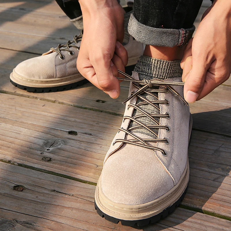 Super Cool Mens Casual Boots Hard-Wearing Men Winter Boots Anti-Slip High Boot Men Good Quality Security Boots Mens Brand