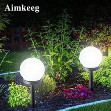 2 шт. Светодиодная лампа на солнечной энергии, водонепроницаемая лампа для садового шара, светильник для лужайки, Ночной светильник, s светодиодная Солнечная лампа для праздничного декора