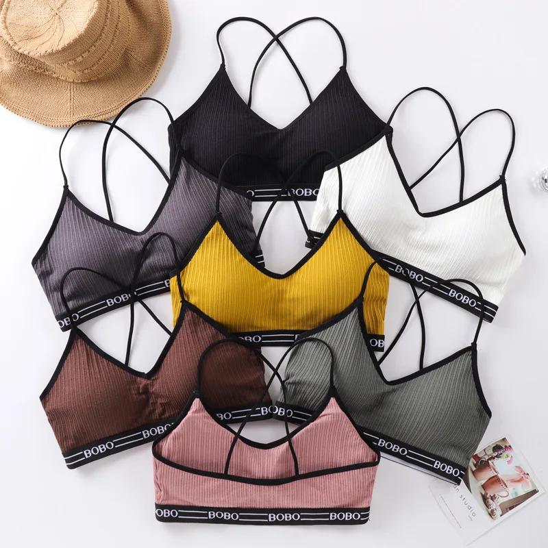 Sports-Bra Vest Back-Strap Gym Push-Up Yoga Running Women Top Bottoming for Thin Section