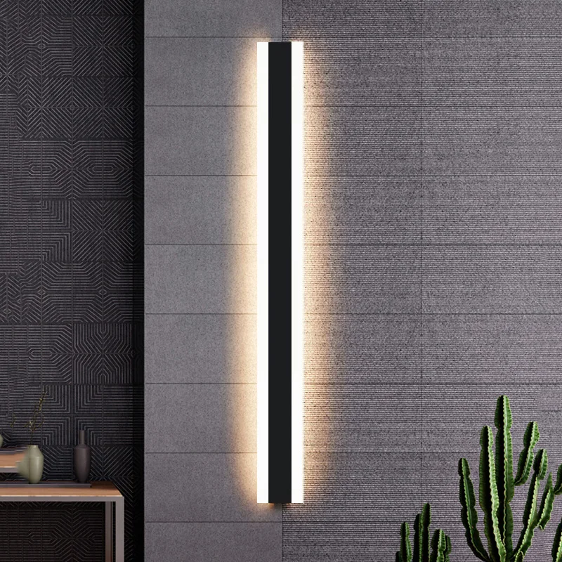 Modern Long Strip LED Wall Light  Aluminum Wall Lamp Garden Porch Sconce Light 110V 220V Sconce Luminaire