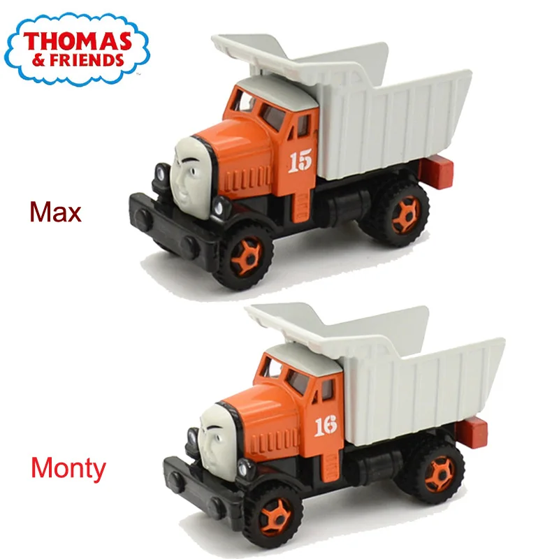 Игрушечные машинки Томаса и его друзей No.15 Max No.16 Monty набор пластиковых магнитных