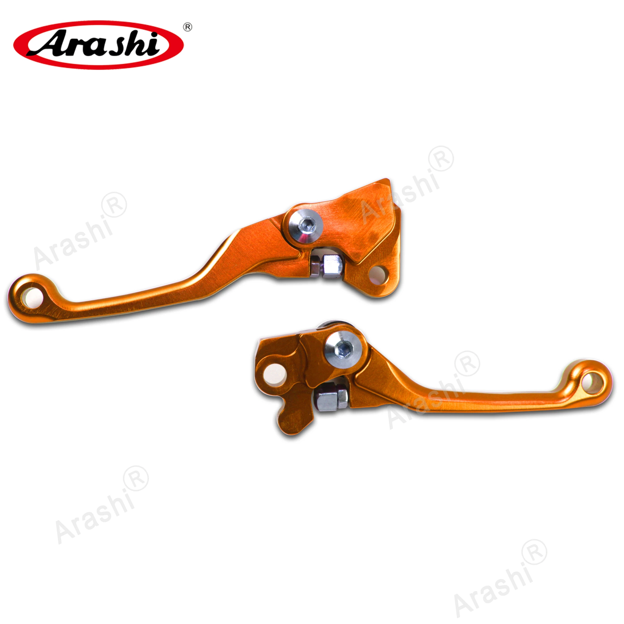 Араши 1 пара тормозной рычаг сцепления рычаги для KAWASAKI KXF450 2008-2012 сцепление кроссового мотоцикла рычаг cnc аксессуары 2009 2010 2011 - Цвет: Оранжевый