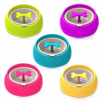 

Portable Pet Dog Feeding Food Bowls Puppy Slow Down Eating Feeder Dish Bowel Prevent Obesity Dogs Supplies Pet bowl