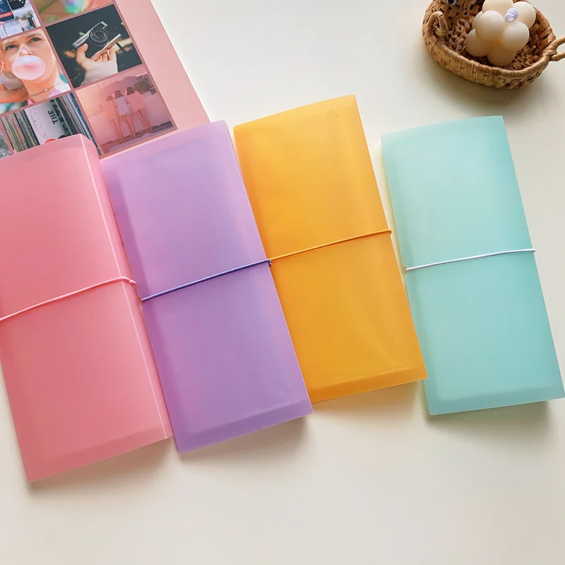 60 Slots Transparent Matte Stickers Storage Book Capacity Exhibition Photo Album Tool Card Package Button Type Photo Album Case