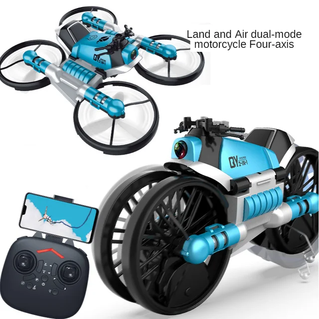 RC Drone 2.4G Deformable Motorcycle Foldable Remote Control Plane WiFi Quadcopter Drones with Camera Hd Rc Helicopter Gifts Toy 1