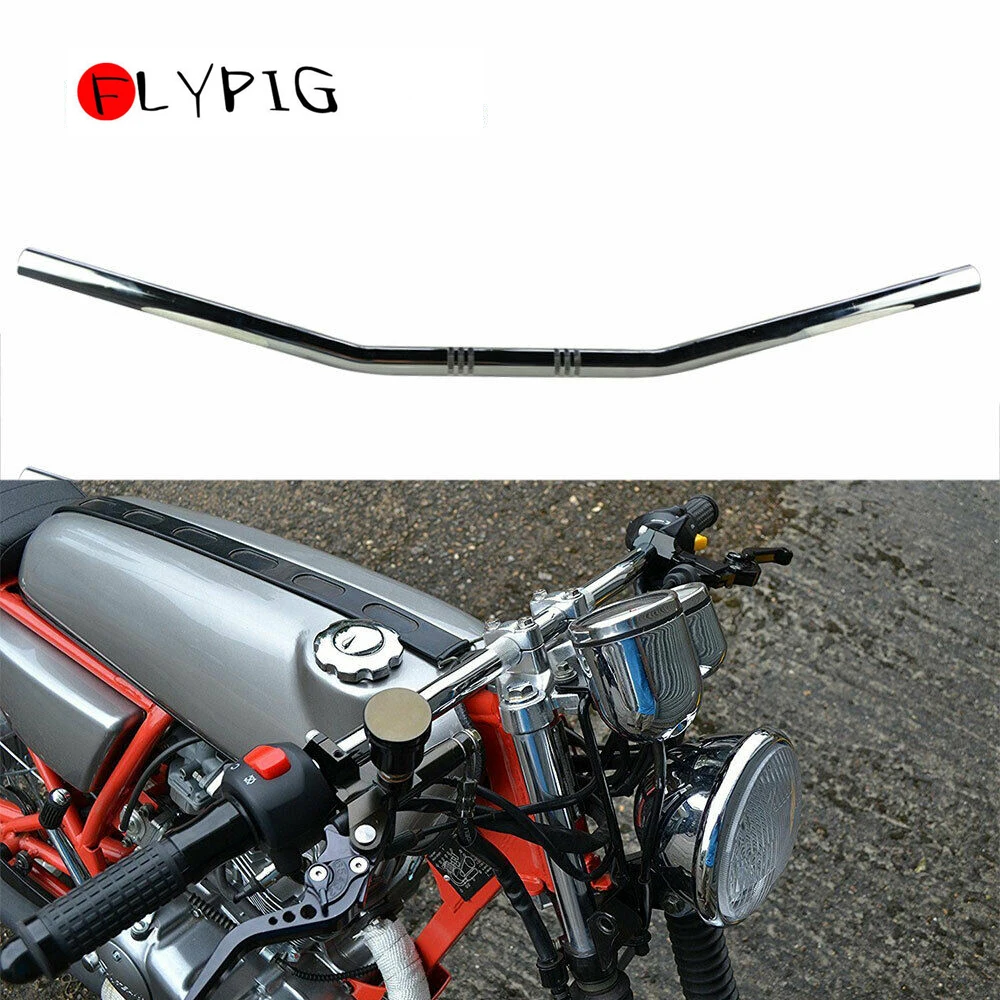 FLYPIG универсальный "& 7/8" руль мотоцикла Drag Z бар для Honda Magna 750 Rebel 250 450 Harley Chopper Bobber - Цвет: Chrome 22mm