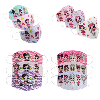 

2020 New LOL Surprise Mouth Mask Toys Cartoon Warm Breathable Half Face Dustproof Mask Mouth Cover for Children kids Girls Boys