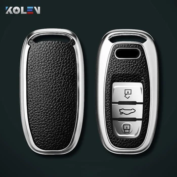 Custodia per chiave a distanza per auto in pelle TPU Shell per Audi A1 A2 A3 A4 A5 A6 A7 A8 Q3 Q5 Q7 Quattro accessori senza chiave Car Styling