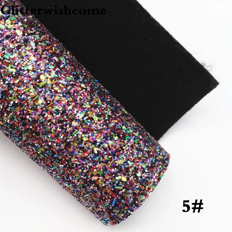 5 Glitterwishcome 21X29 см А4 Размер синтетическая кожа, плотная блестящая кожа, искусственная ткань из искусственной кожи винил для бантов, GM049A - Цвет: 5