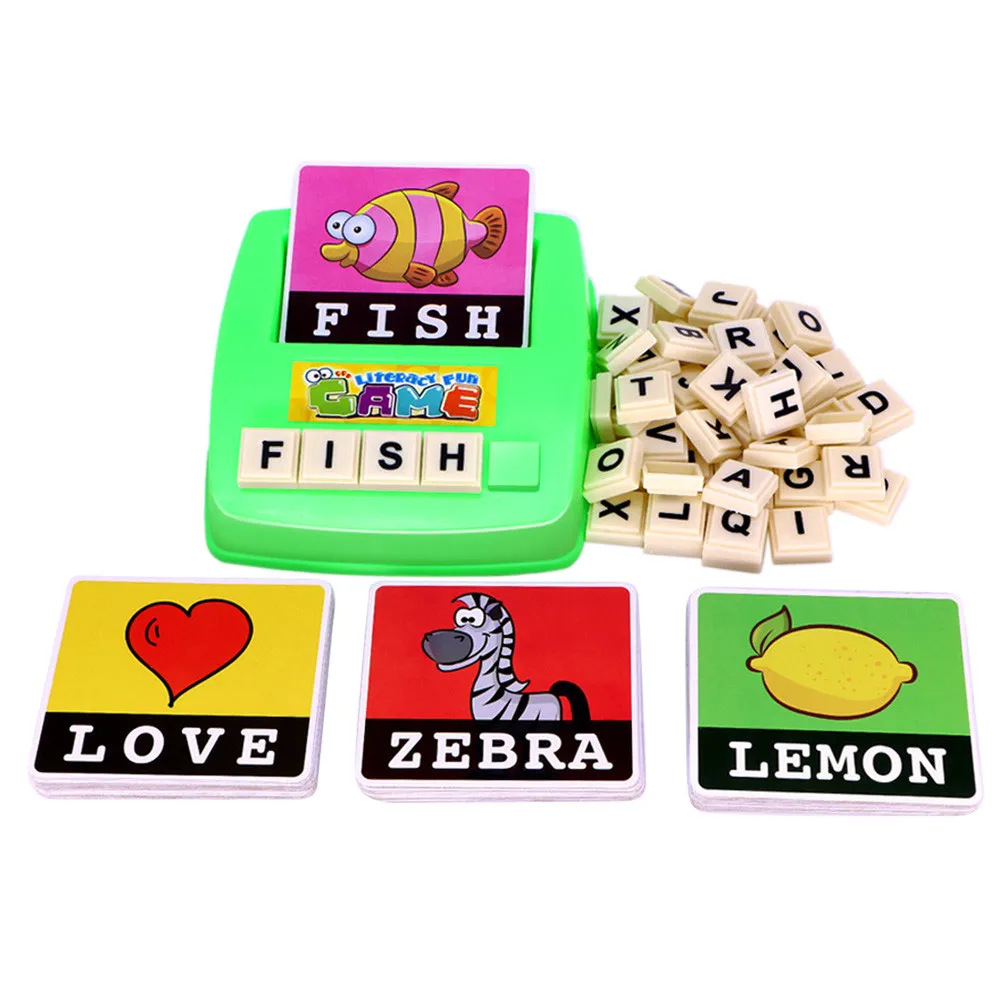 

English Letter Spelling Toy Game Early Learning Educational Kids Alphabet English alphabet card game teaching children's toys