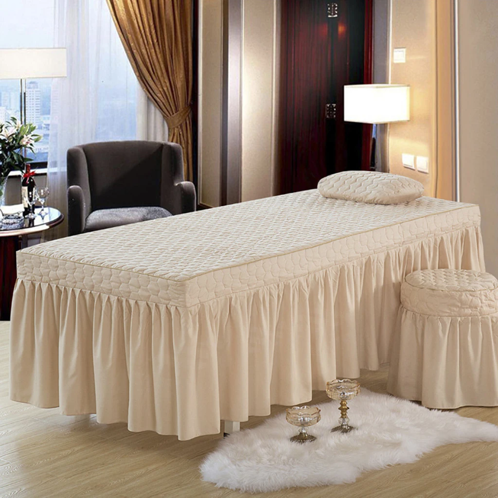 190x70cm Microfiber Cosmetic Mattress Valance Sheet Massage Table Skirt European Style for Cosmetic Beauty Salon Hotel Hospital