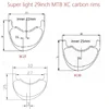 Roues de vtt en carbone T800 XC Super légères de 1150g,29er, Novatec 411/412, moyeux de frein à disque, roues tubeless de 29 pouces x 27mm/30mm/33mm ► Photo 2/6