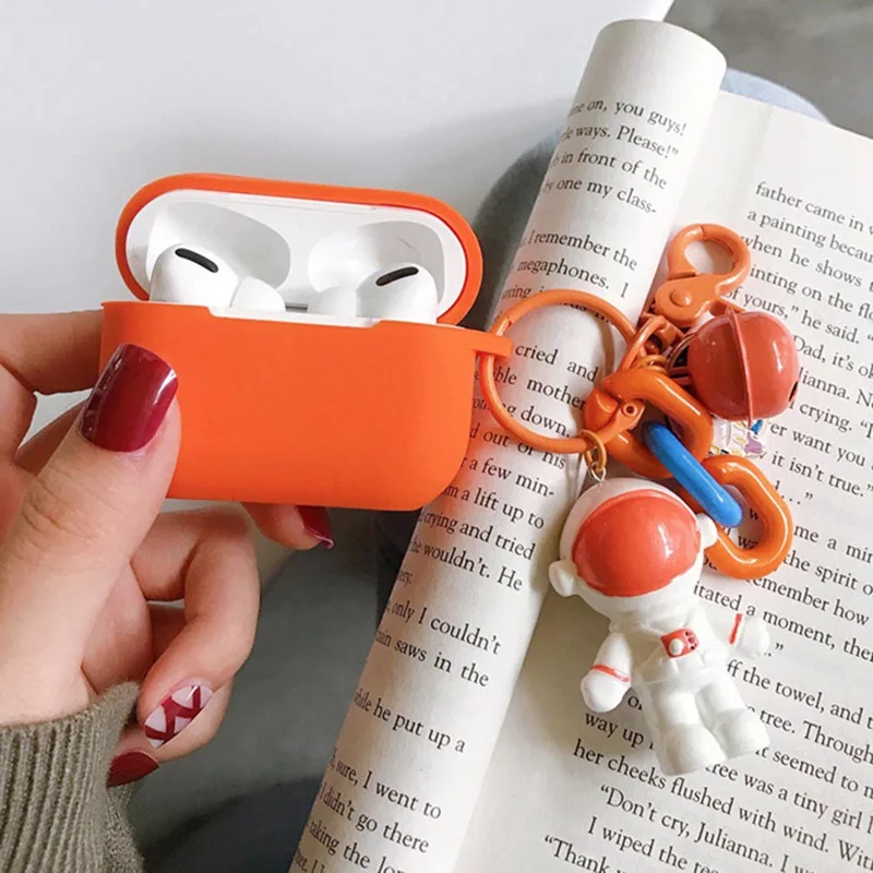 Милый мультфильм астронавт кулон силиконовые чехлы для Apple Airpods Pro Аксессуары Bluetooth беспроводные наушники коробка Защитная крышка