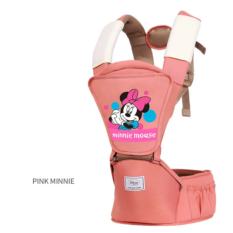 Disney 0-36 месяцев, воздухопроницаемая переноска для младенцев, Удобный слинг, рюкзак, сумка, кенгуру, детская переноска - Цвет: PINK