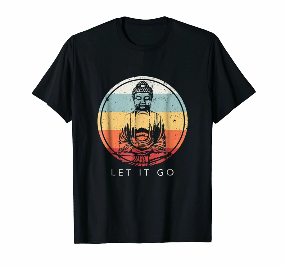 

Let It Go Buddha Meditationt-Shirt Vintage Zen Buddhist Gift Outfit Tee Shirt