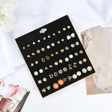 Новые 30 пар несколько сережек серьги набор ассорти кристалл горный хрусталь женские сережки для пирсинга