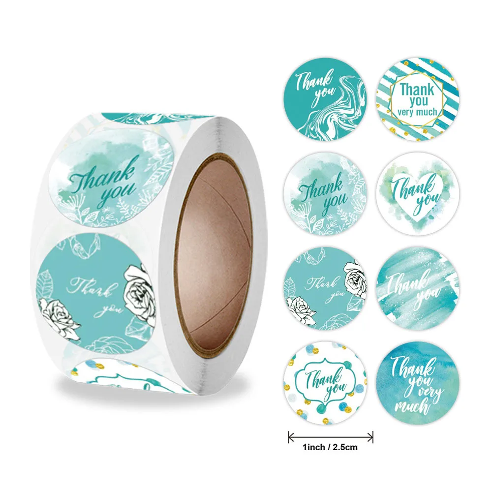 50-500 stücke 1 Zoll rundes Muster Party Hochzeit Dekoration Aufkleber Blume danke Aufkleber feiern Festival Geschenk Siegel Shop Kinder – Detail 5