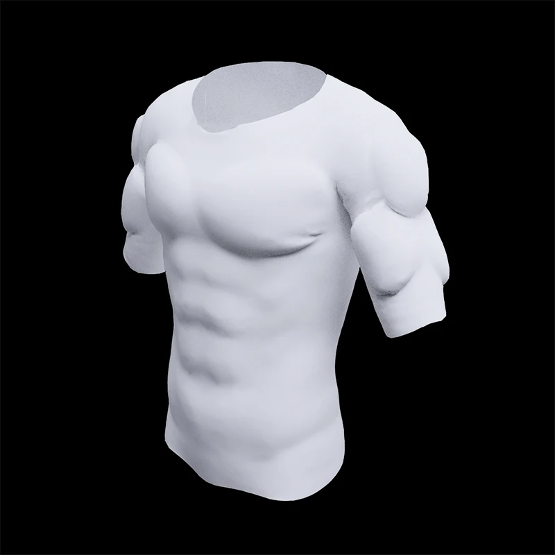 LULU Men Fake Muscle Underwear Chest Muscle Fitness Slim T-Shirt Quick-Drying Simulation Suit Matching Size : XS 