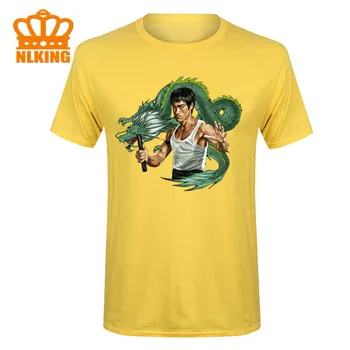 

2020 Summer Men Yellow Bruce Lee T-shirt Game Of Death Short Sleeve T Shirt Kung Fu Master Dragon Tee Shirt Chinese Kung-fu Tees