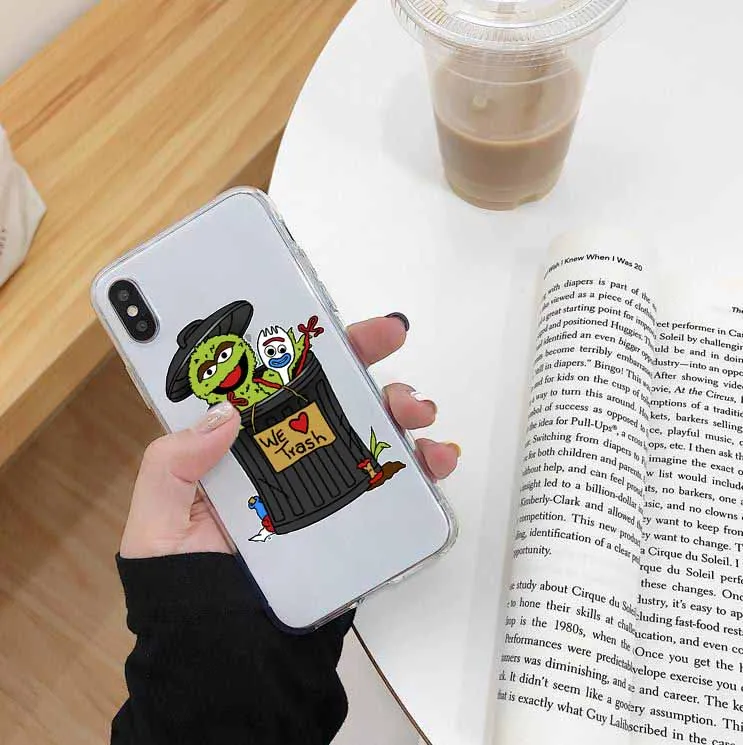 Мультяшный Forky чехол для телефона для iPhone SE 5S 7 11 Pro X XS MAX XR 8 6 6s Plus забавная история игрушек Мягкая силиконовая задняя крышка с надписью Funda