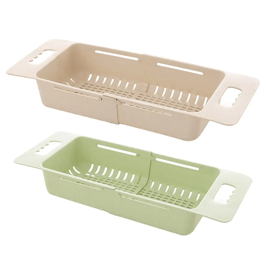 Retractable Adjustment Sink Telescopic Washing Basket Washing Fruit And Vegetable Basket Kitchen Drain Basket