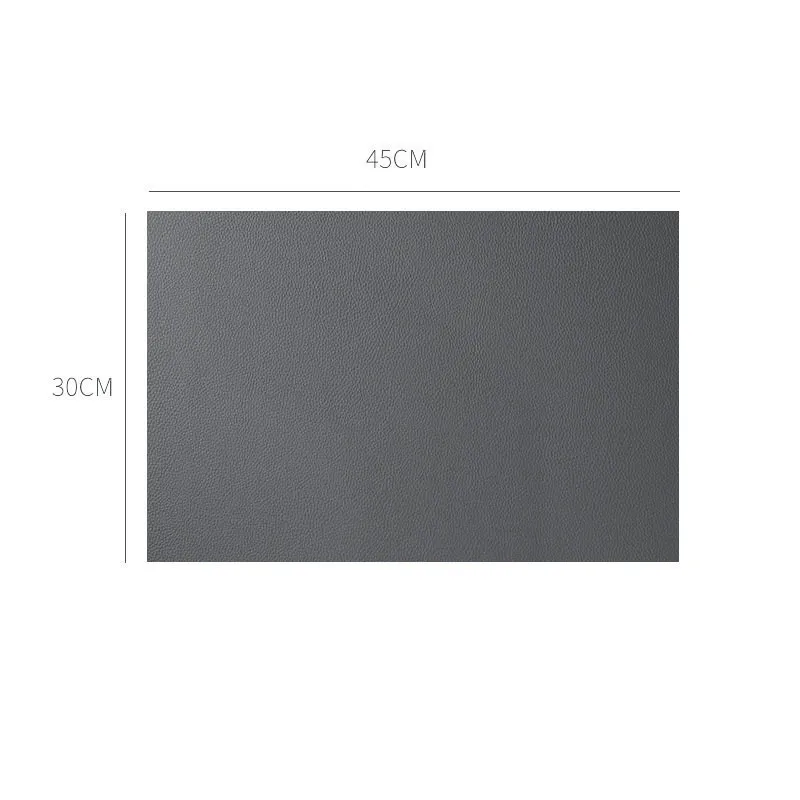 Rectangular Table Mat PU Leather Placemat Waterproof Greaseproof Pad Kitchen for Dining Table Anti-