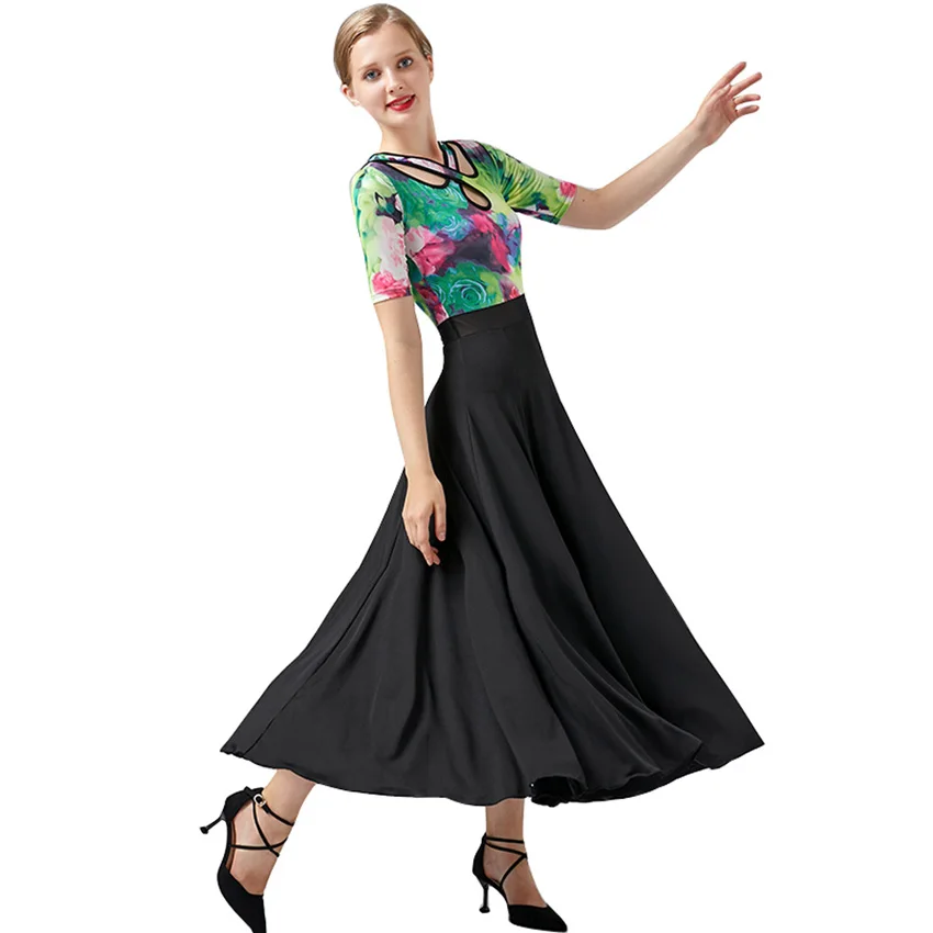 Платье для бальных танцев из двух частей платье современных фламенко вальса