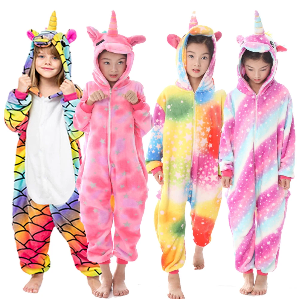 Pijama de unicornio arcoíris de dibujos animados pijamas para niños-LA25 pijama de franela de invierno pijama para niños disfraz para niñas ropa de dormir interior Pijama de unicornio arcoíris de dibujos animados pijamas para niños-LA25 pijama de franela de invierno pijama para niños disfraz para niñas ropa de dormir interior
