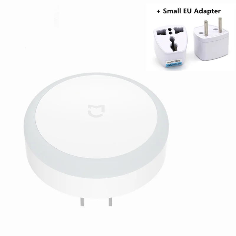 Add EU Adapter MI Mijia LED Night Light With Light-controlled Sensor Light Touch Switch For Bedroom Corridor Infrared Induction Night Lamp - Цвет корпуса: Add EU Adapter