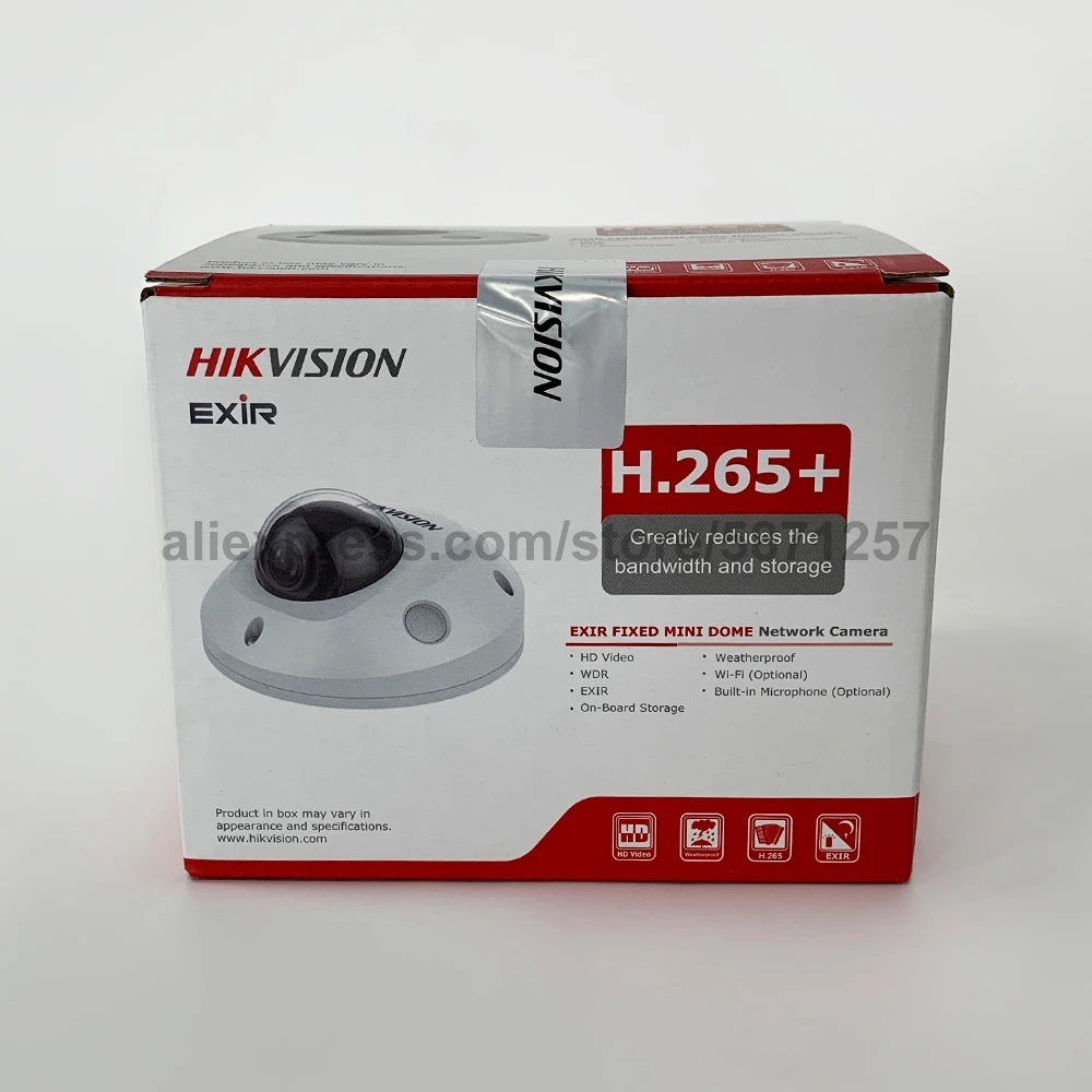 Оригинальная купольная мини ip камера hikvision Внешняя 4 МП поддержка WDR PoE Hik Connect app ИК