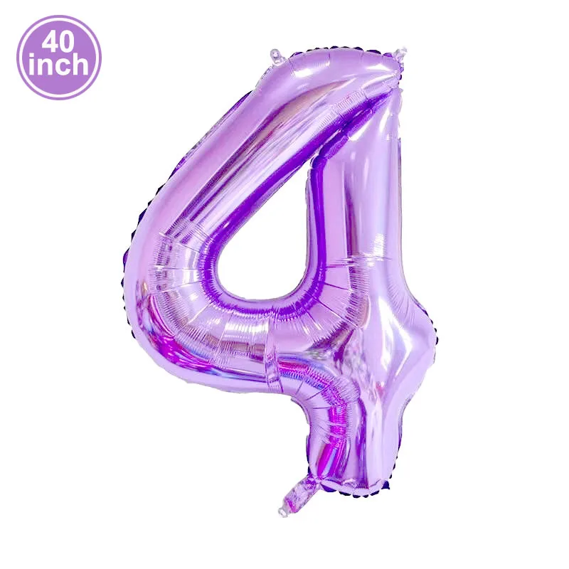1 шт. 40 дюймов большие фиолетовые воздушные шары фиолетовые шарики в форме цифр 0-9 день рождения украшения дети взрослые Гелиевый шар - Цвет: 4