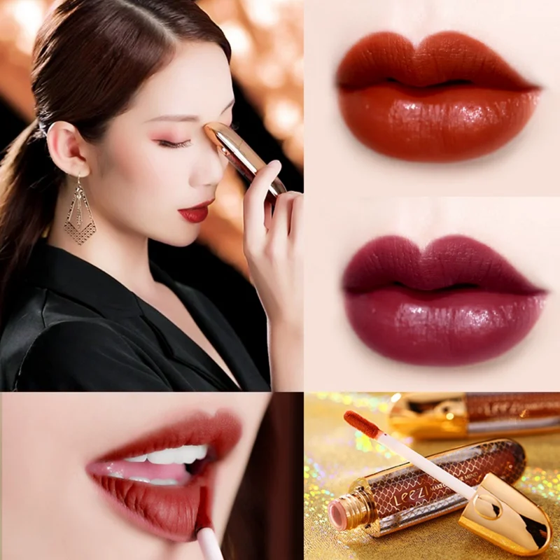 

Velvet Lip Glaze Moisturizing Non-stick Cup Waterproof Long Lasting Matte Lip Gloss Lightweight Moisturizing Texture