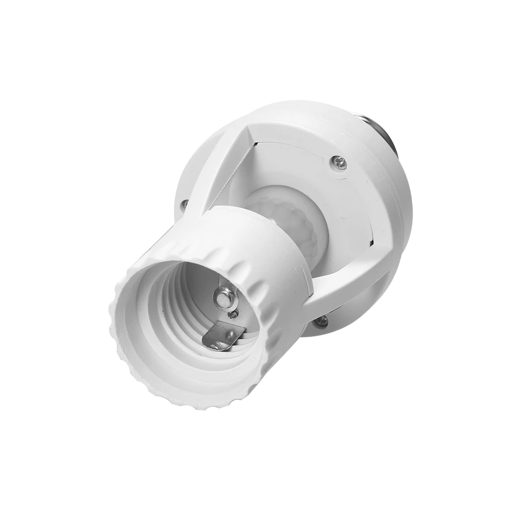 AC110-220V PIR датчик индукционного движения ИК инфракрасный детектор E27 переключатель разъема Светодиодная лампа с клиновидным цоколем светильник, лампа с датчиком держатель