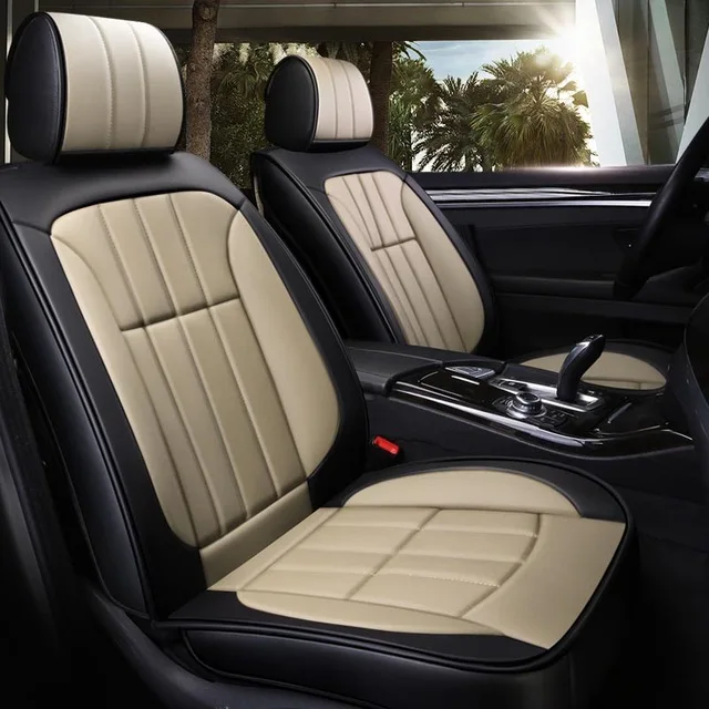 Новые роскошные кожаные чехлы для сидений автомобиля Lexus nx rx 200 300 350 460 470 480 570 580 es300h - Название цвета: Black Beige