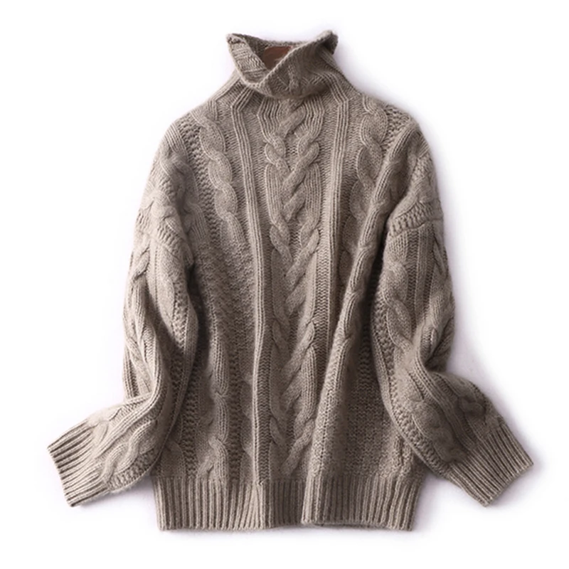 Кашемировый шерстяной вязаный женский модный пуловер, свитер с высоким воротником, S-2XL, опт и розница