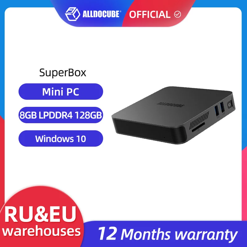 Мини ПК ALLDOCUBE SuperBox 4K intel J4005 8 ГБ + 128 Windows 10 HDMI VGA | Компьютеры и офис