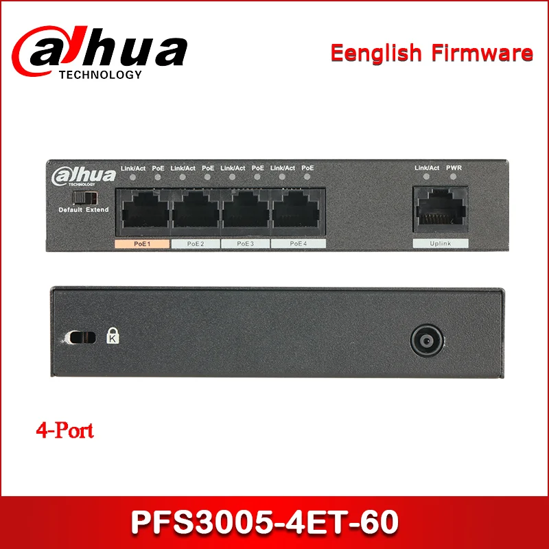 

Dahua PFS3005-4ET-60 4-Port PoE Switch (Unmanaged)