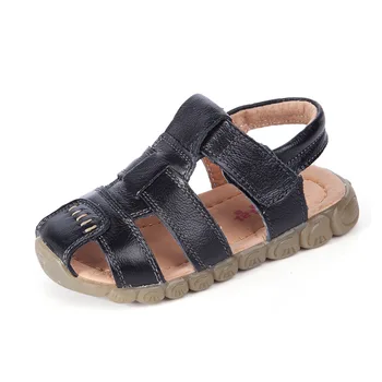 

New Big Kid Shoes Children Non-Slip Boys Genuine Leather Sandals Baby Summer Beach Sandals Shoes 1 2 3 4 5 6 7 8 9 10 11 12 Year